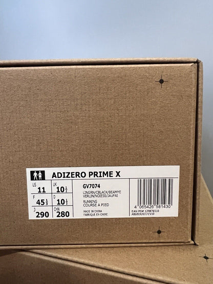 Adidas Adizero Prime X Men's Running Shoes Size US 11 GV7074 NEW