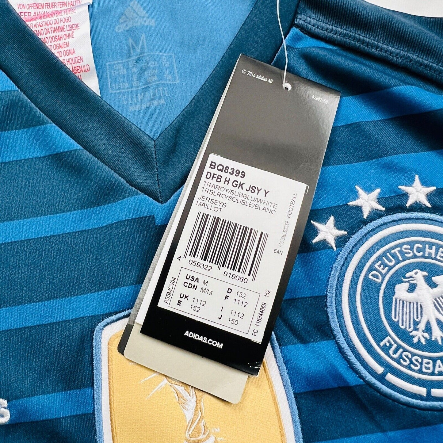 Deutschland Trikot 2018 Home GK Größe 152 Kinder Fußball BQ8399 Adidas