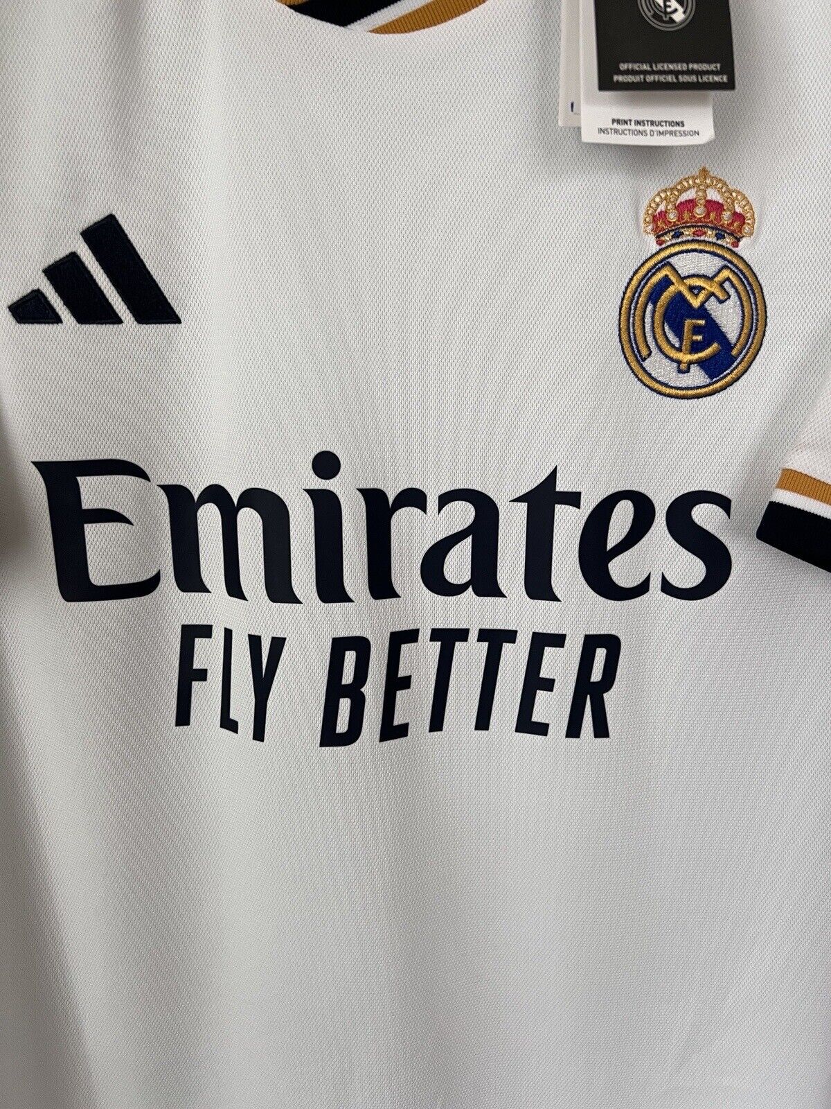 Alaba Real Madrid Jersey 23/24 Home Mens Soccer Shirt HR3796 Adidas Size L