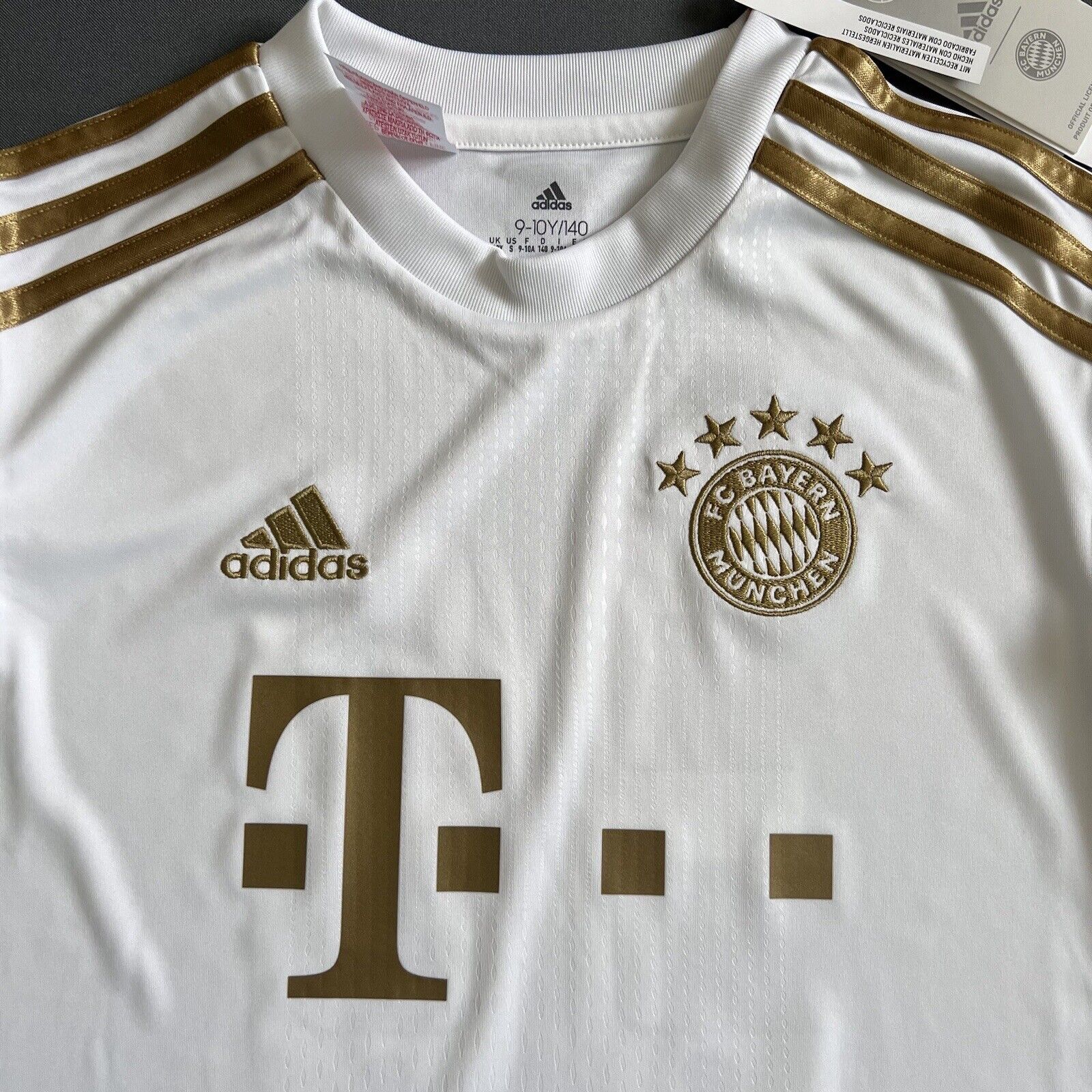 Gravenberch Bayern Munich Jersey 22-23 Away Boys Soccer Shirt Size S Adidas