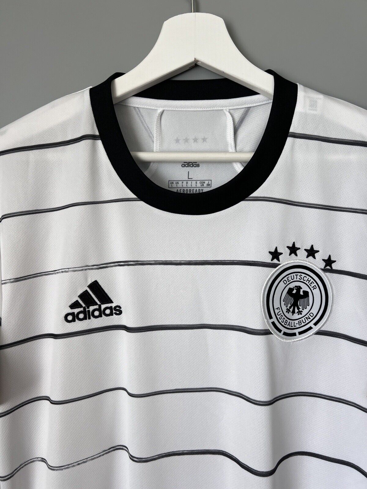 Germany Jersey Home Soccer Football Shirt Adidas DFB EH6105 Mens Size L