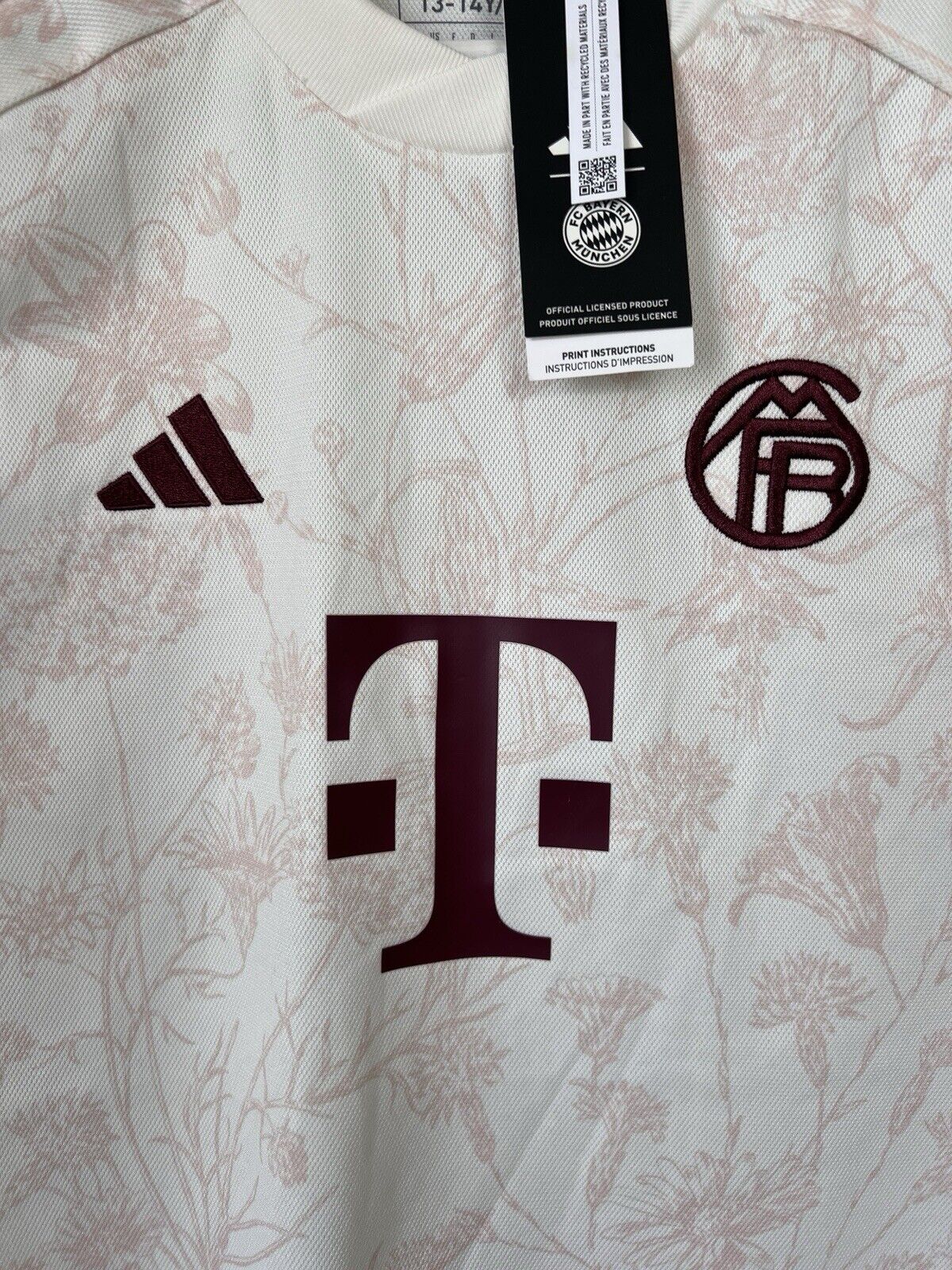 Bayern Munich Jersey 23/24 Third Soccer Shirt Trikot IB1506 Adidas Boys Size L