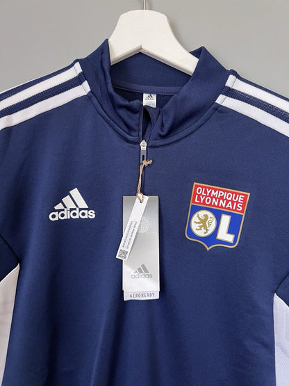Olympique Lyon Training Top Condivo 22 Soccer Football Adidas Mens Size S