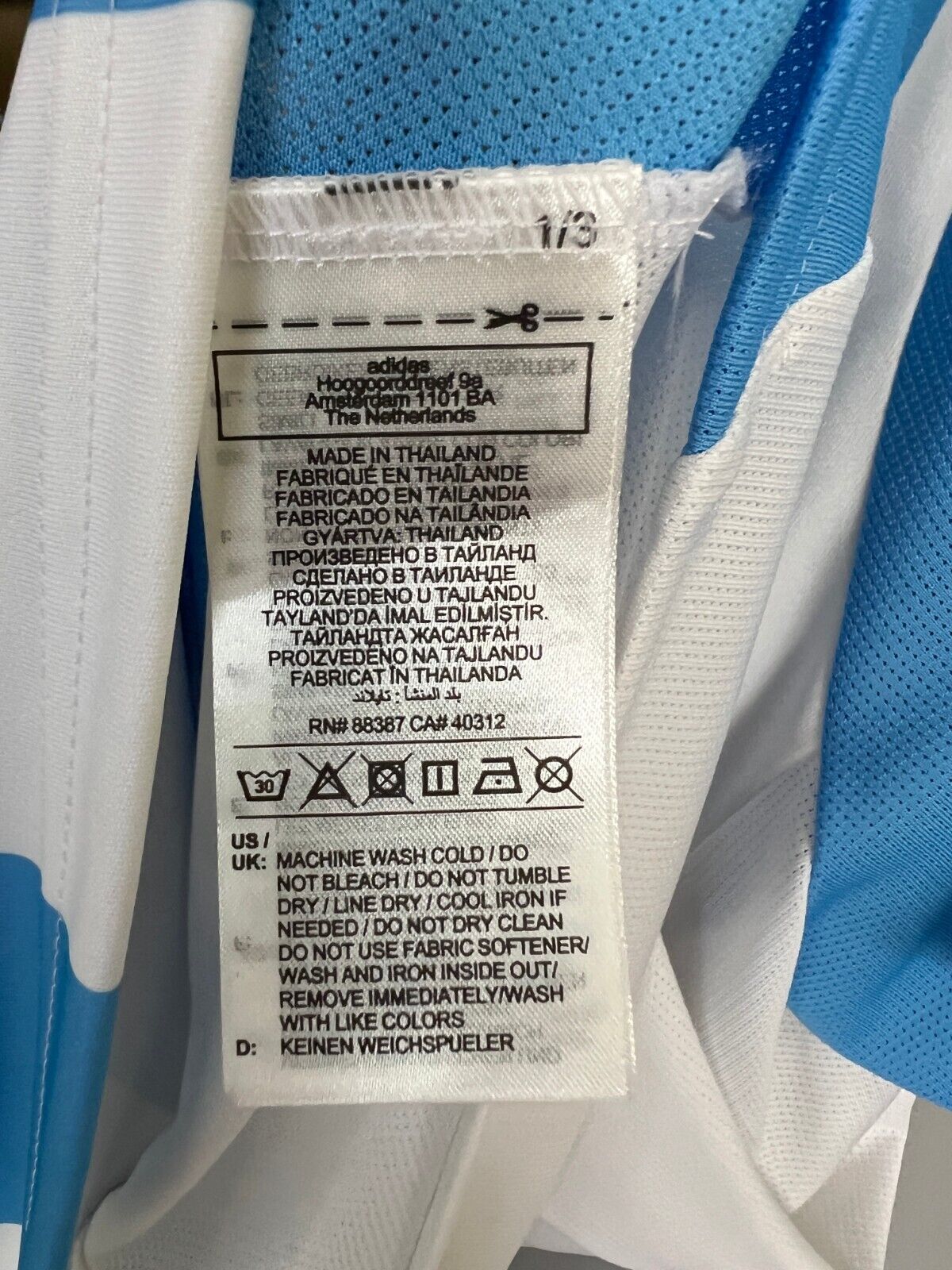 Argentina Jersey 2024 Home Soccer Shirt IP8409 Adidas Mens Size 2XL