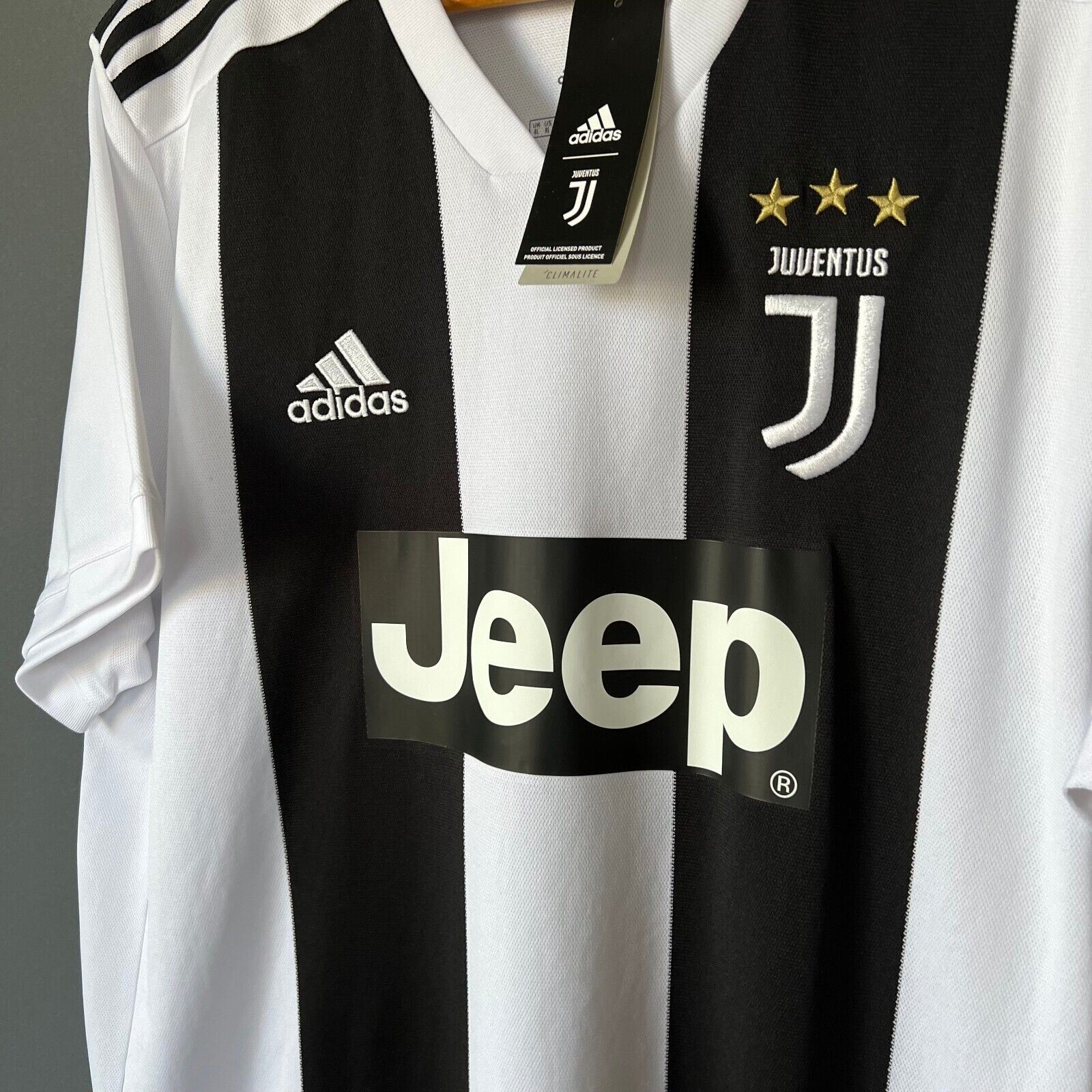 Ronaldo Juventus Jersey 2018/2019 Home Mens Football Shirt Size XL CF3489 Adidas