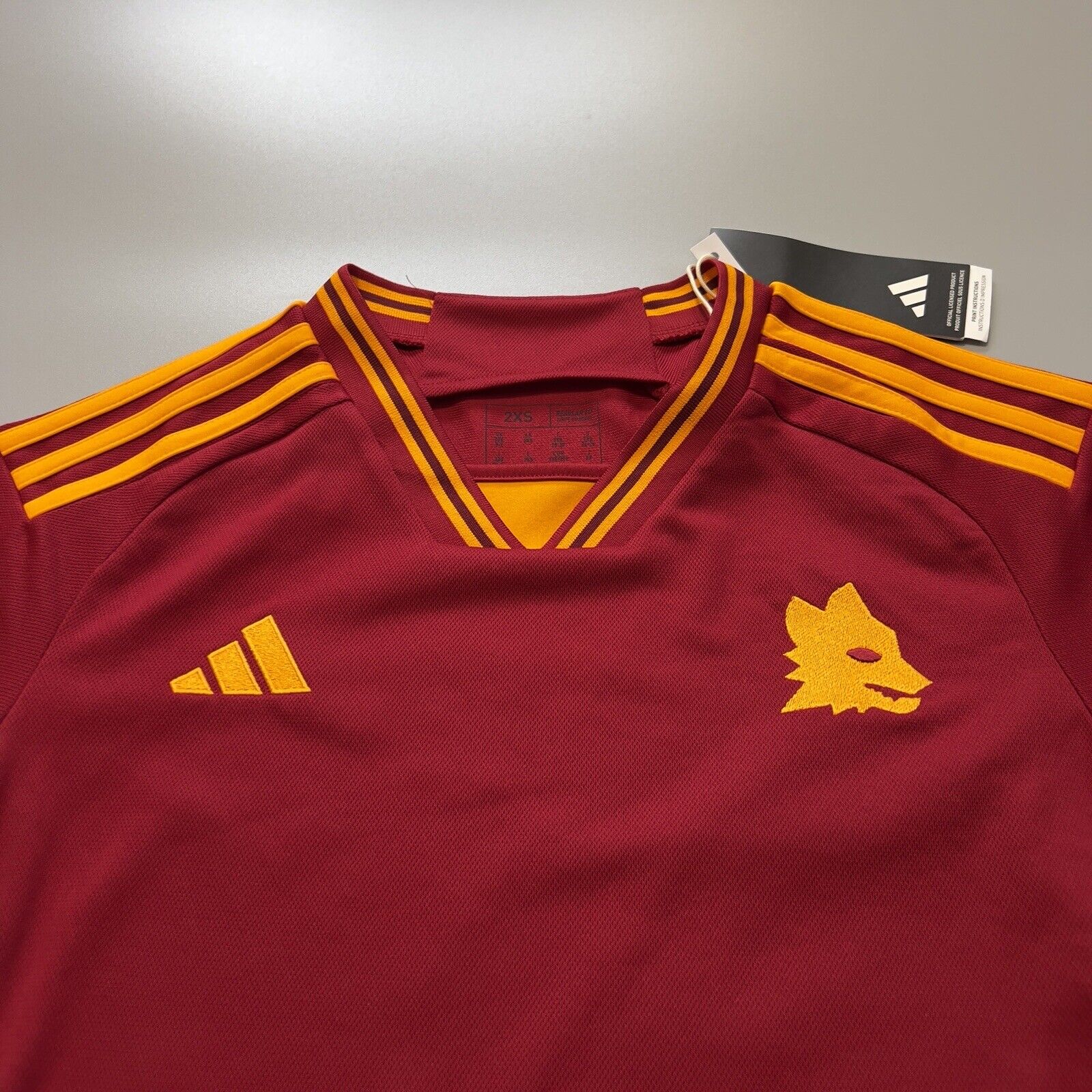Roma Jersey 2023/24 Home Soccer Football Shirt Adidas IK7159 Womens Size 2XS