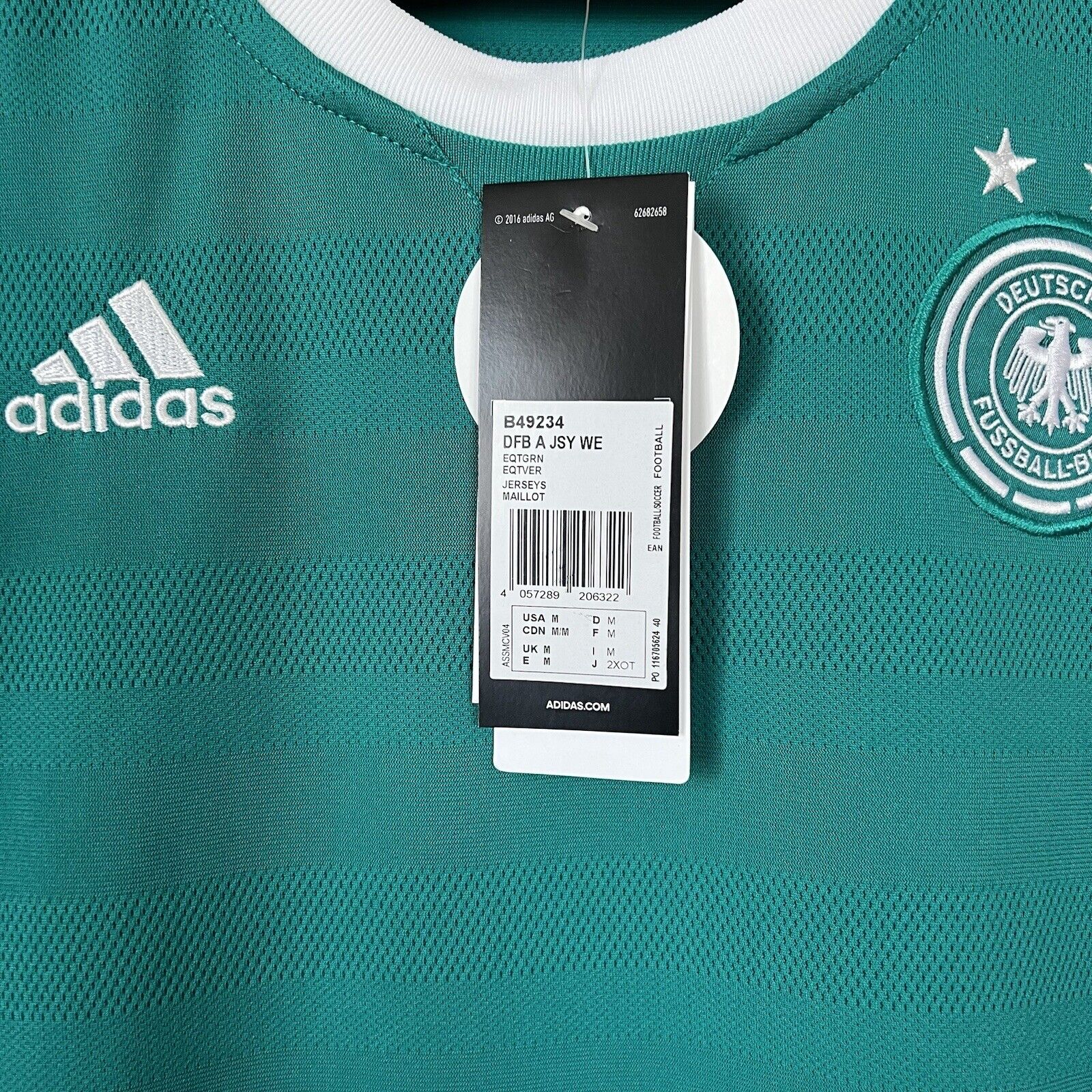 Germany Jersey 2016 2017 Away Women Football Soccer Shirt Medium Adidas BNWT