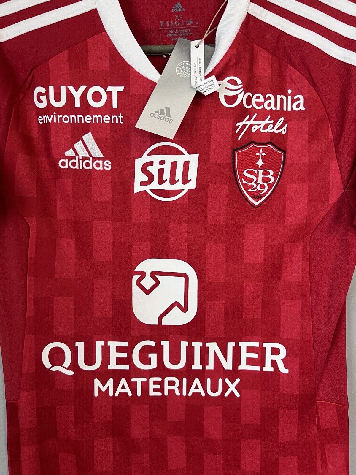 Stade Brestois Brest 29 Jersey Home Mens Soccer Shirt Maillot Adidas Size XS