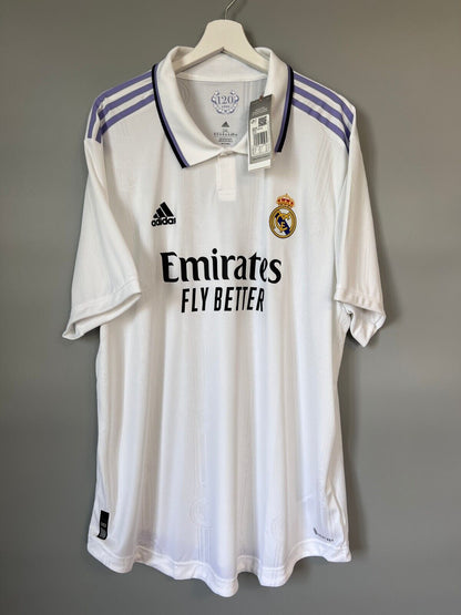 Real Madrid Jersey 22/23 Home Authentic Soccer Shirt HF0292 Adidas Mens Size XXL