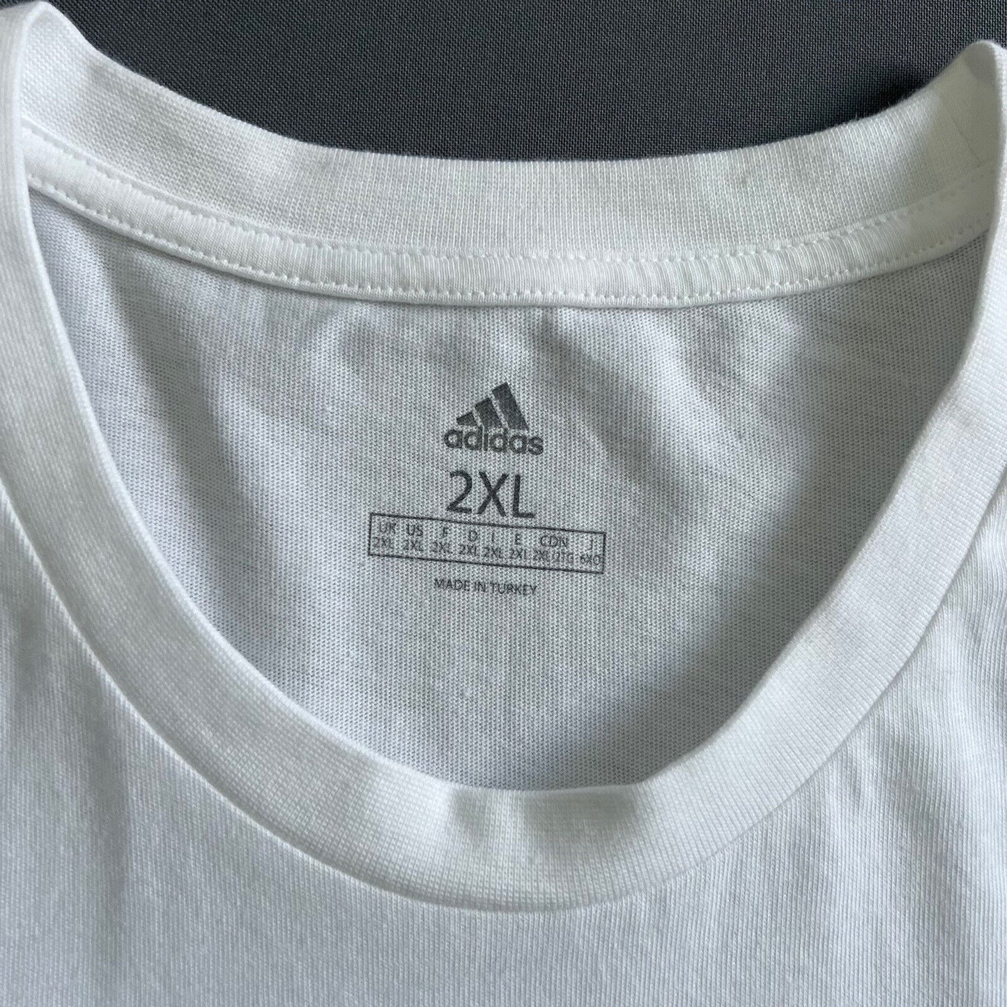 Real Madrid T-Shirt Cotton Size XXL Mens Football Shirt Adidas