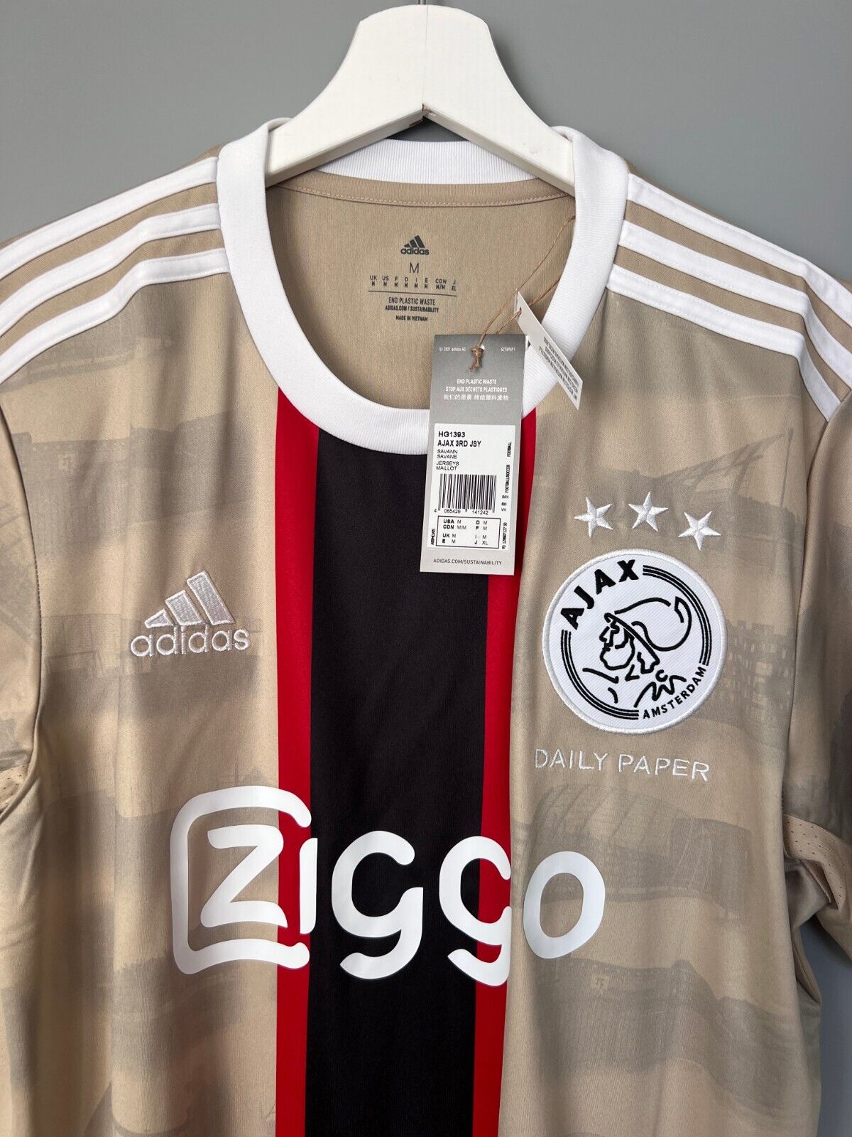 Ajax x Daily Paper 22/23 Third Jersey Soccer Shirt Adidas HG1393 Mens Size M
