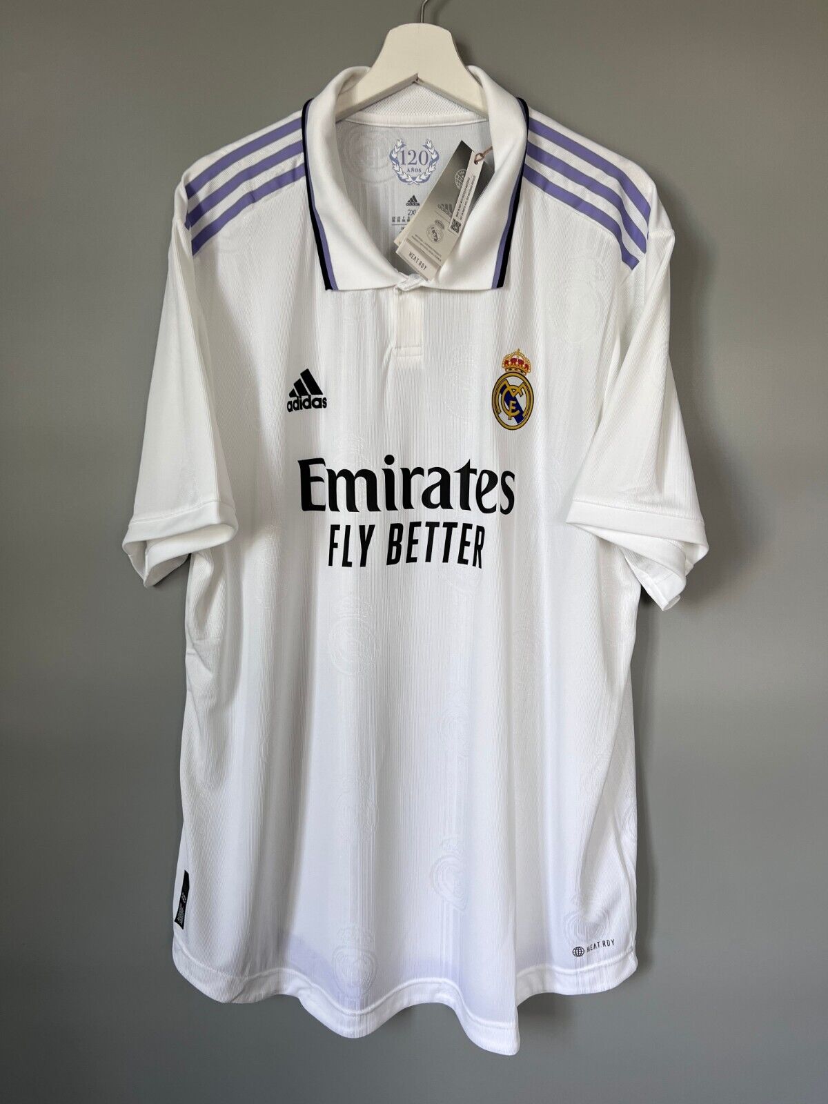 Real Madrid Jersey 22/23 Home Authentic Soccer Shirt HF0292 Adidas Mens Size XXL