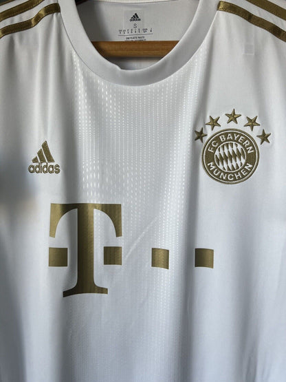 Bayern Munich Jersey 2022-23 Away Small Mens Soccer Shirt HI3886 Adidas Tel #39