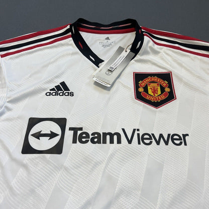 Garnacho Manchester United Jersey 22/23 Away Mens Soccer Shirt Adidas Size S