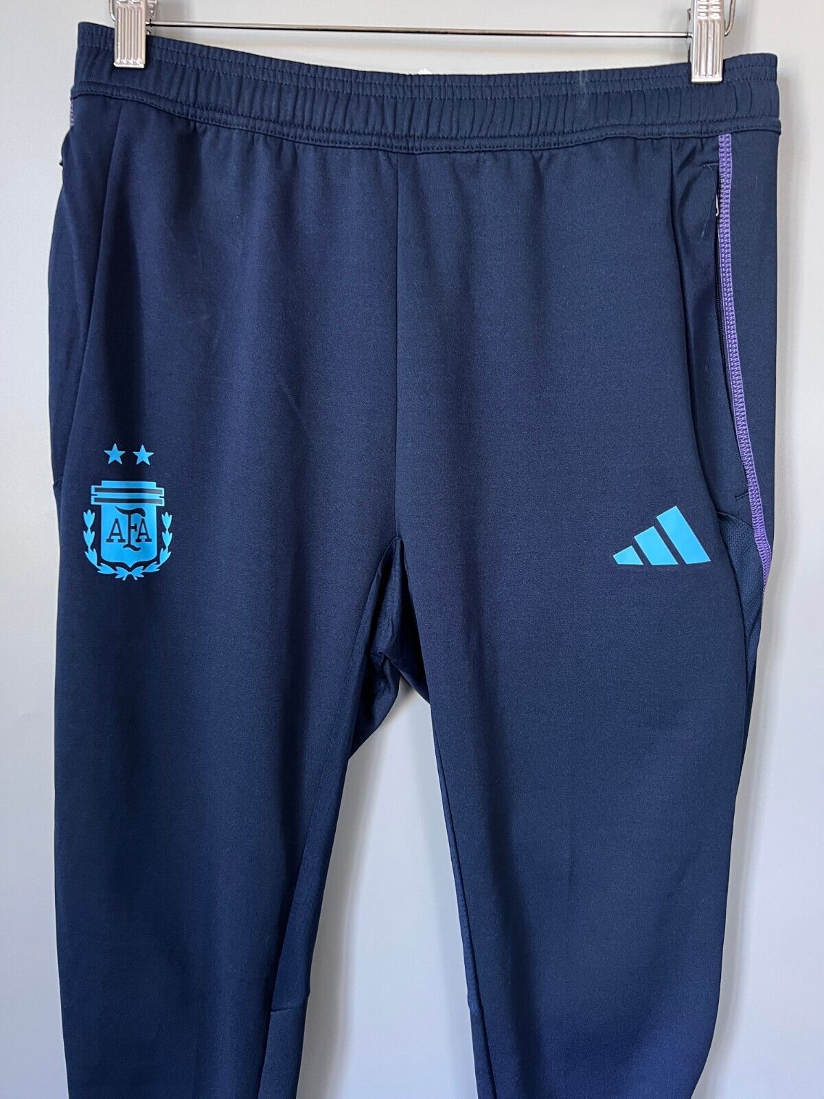 Argentina Tiro 23 Training Pants Blue Football Soccer Adidas HF3914 Mens Size M