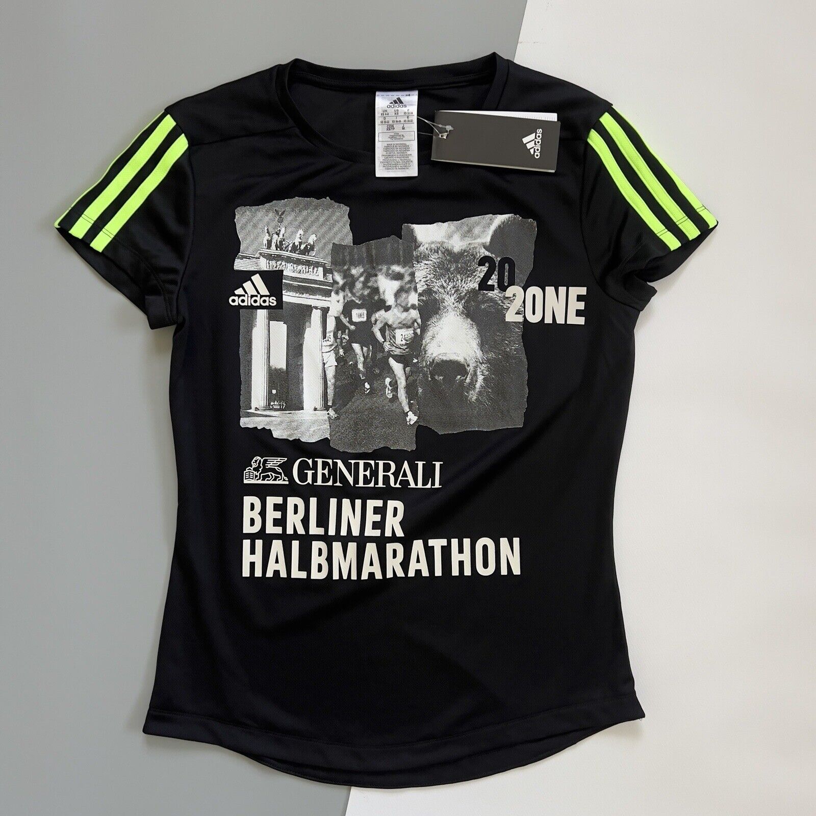 Adidas Running Shirt Berlin Marathon 2020 Size XS Womens GK9260 New