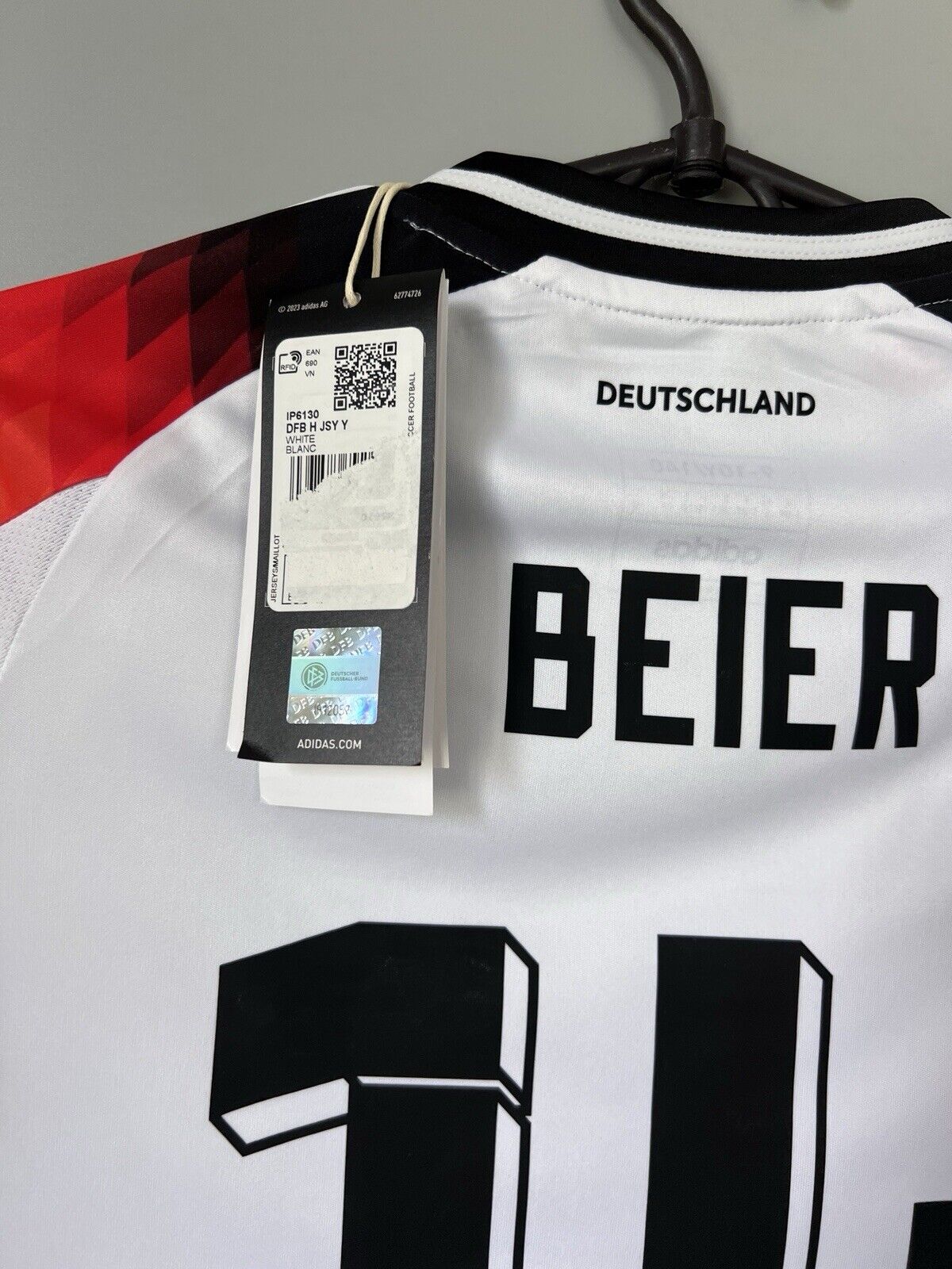 Beier Germany Jersey 2024 Home Soccer Football Adidas DFB IP6130 Boys Size S