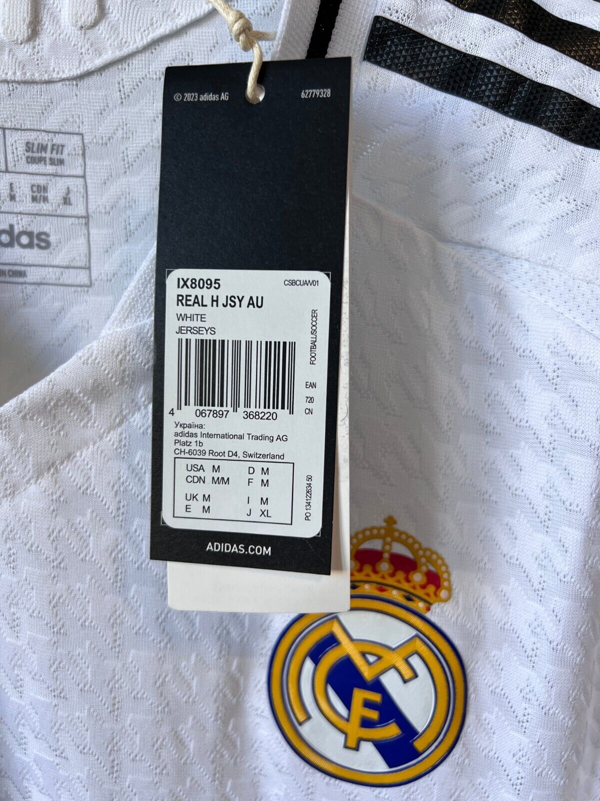 Real Madrid Jersey 24/25 Home Player Issue Soccer Shirt IX8095 Adidas Mens Sz M