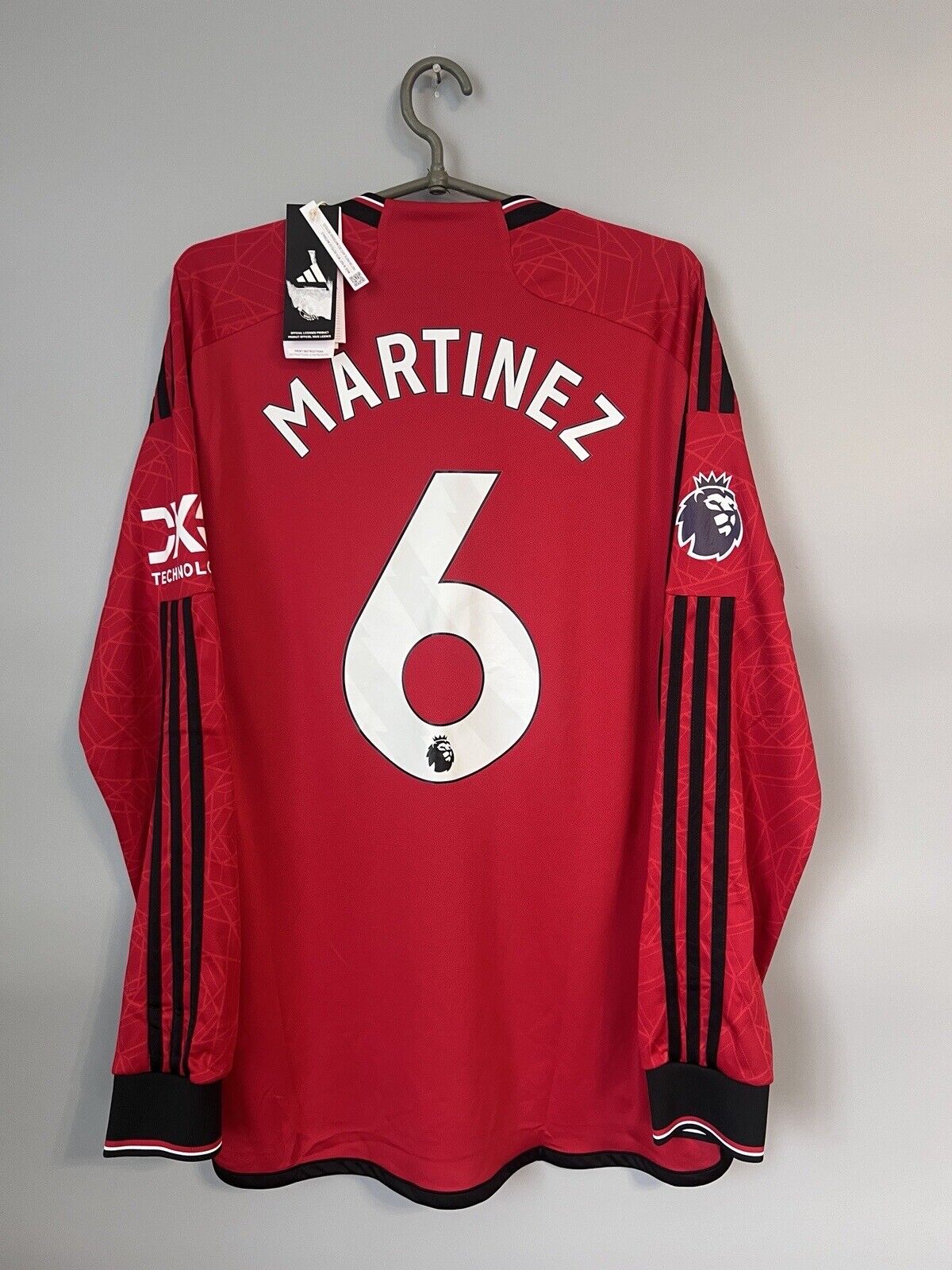 Martinez Manchester United Jersey 23/24 Home Mens Soccer Shirt Adidas Size L