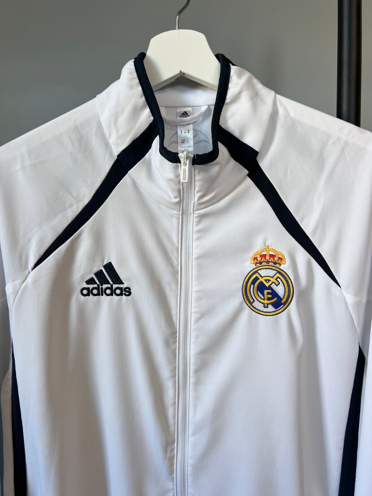 Real Madrid Teamgeist Jacket 2006 x 2021 White Soccer Adidas HA2537 Mens Size M