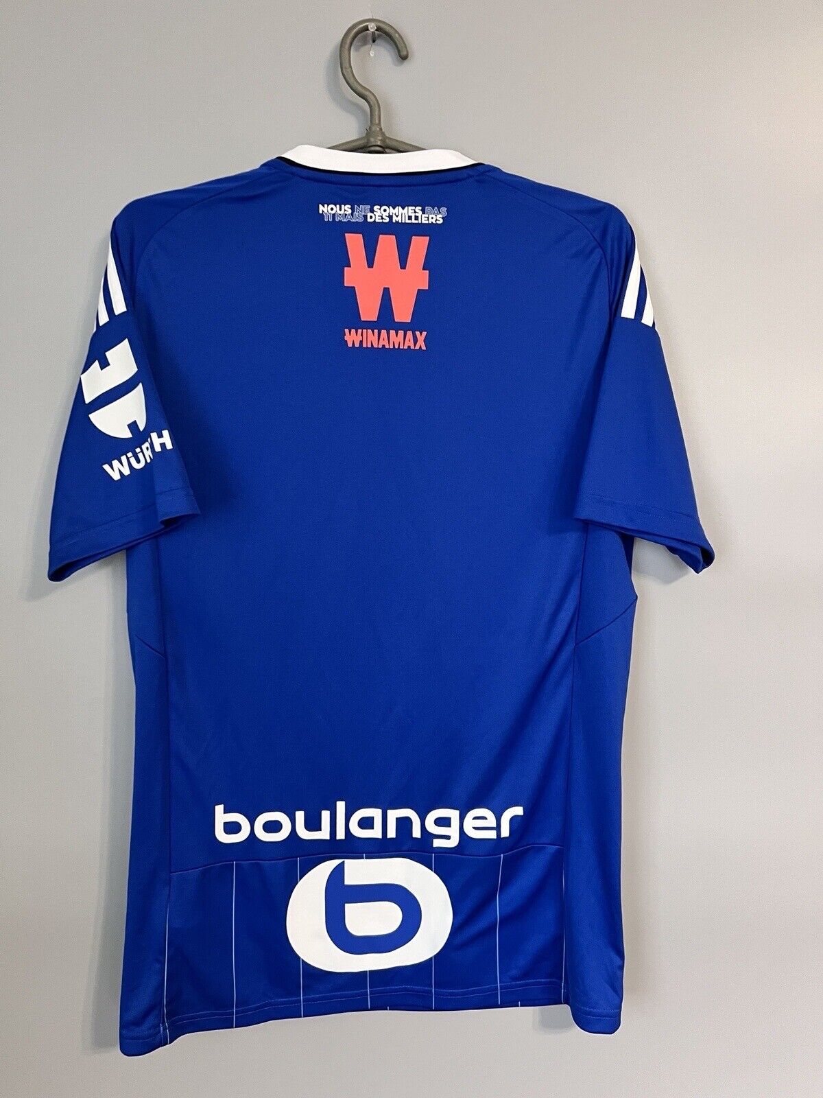 Strasbourg Jersey Home 2023 Mens Soccer Shirt Maillot Adidas Size S