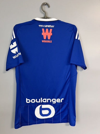 Strasbourg Jersey Home 2023 Mens Soccer Shirt Maillot Adidas Size S