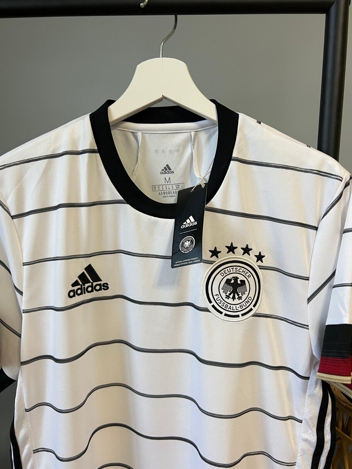 Germany Jersey 2020 Home Soccer Football Shirt Adidas EH6105 Men Size M