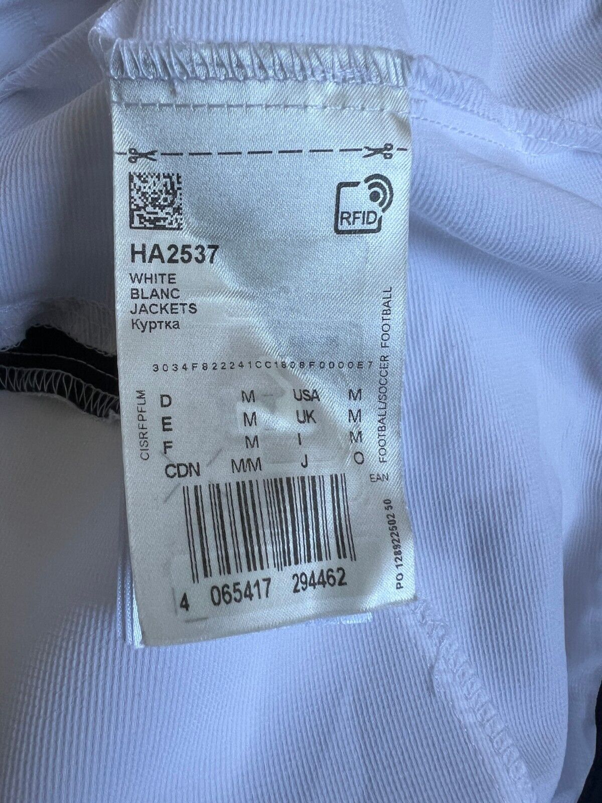 Real Madrid Jacket Teamgeist 2006x2021 White Soccer Adidas HA2537 Mens Size M