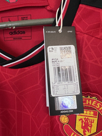 Martinez Manchester United Jersey 23/24 Home Mens Soccer Shirt Adidas Size L
