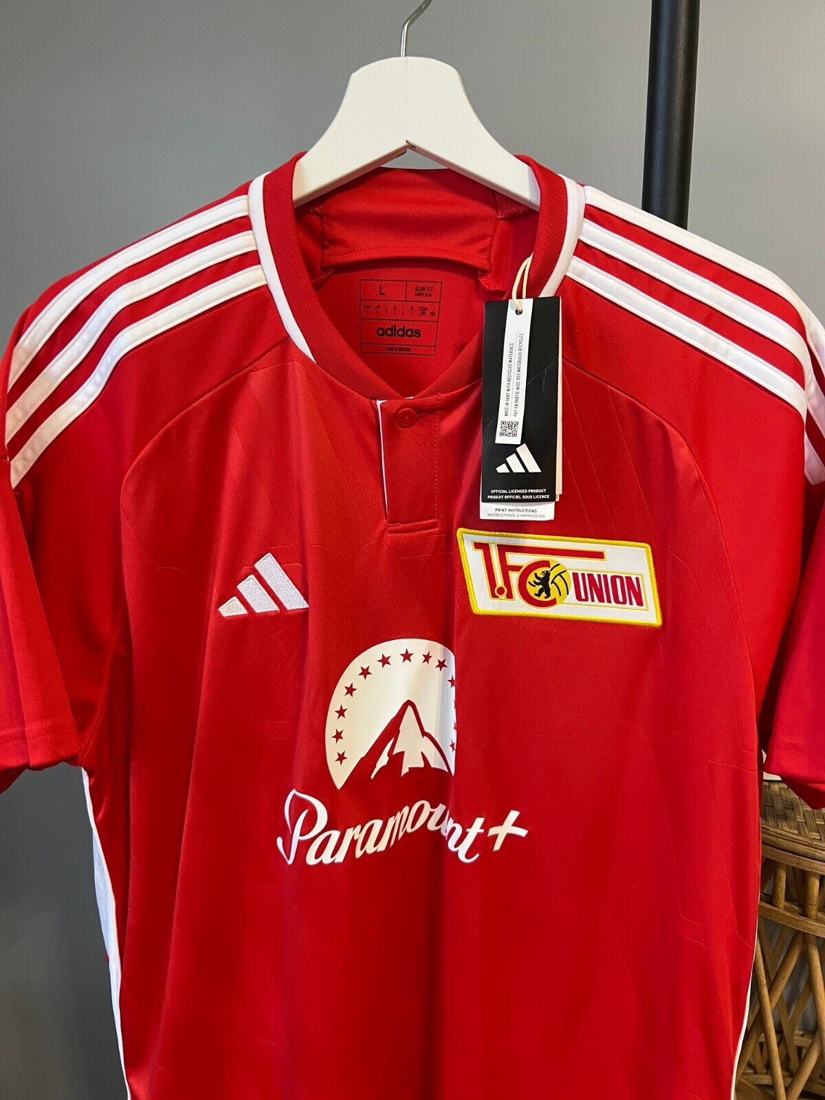 1. FC Union Berlin 23/24 Home Adidas Football Jersey Men's Kit Size L