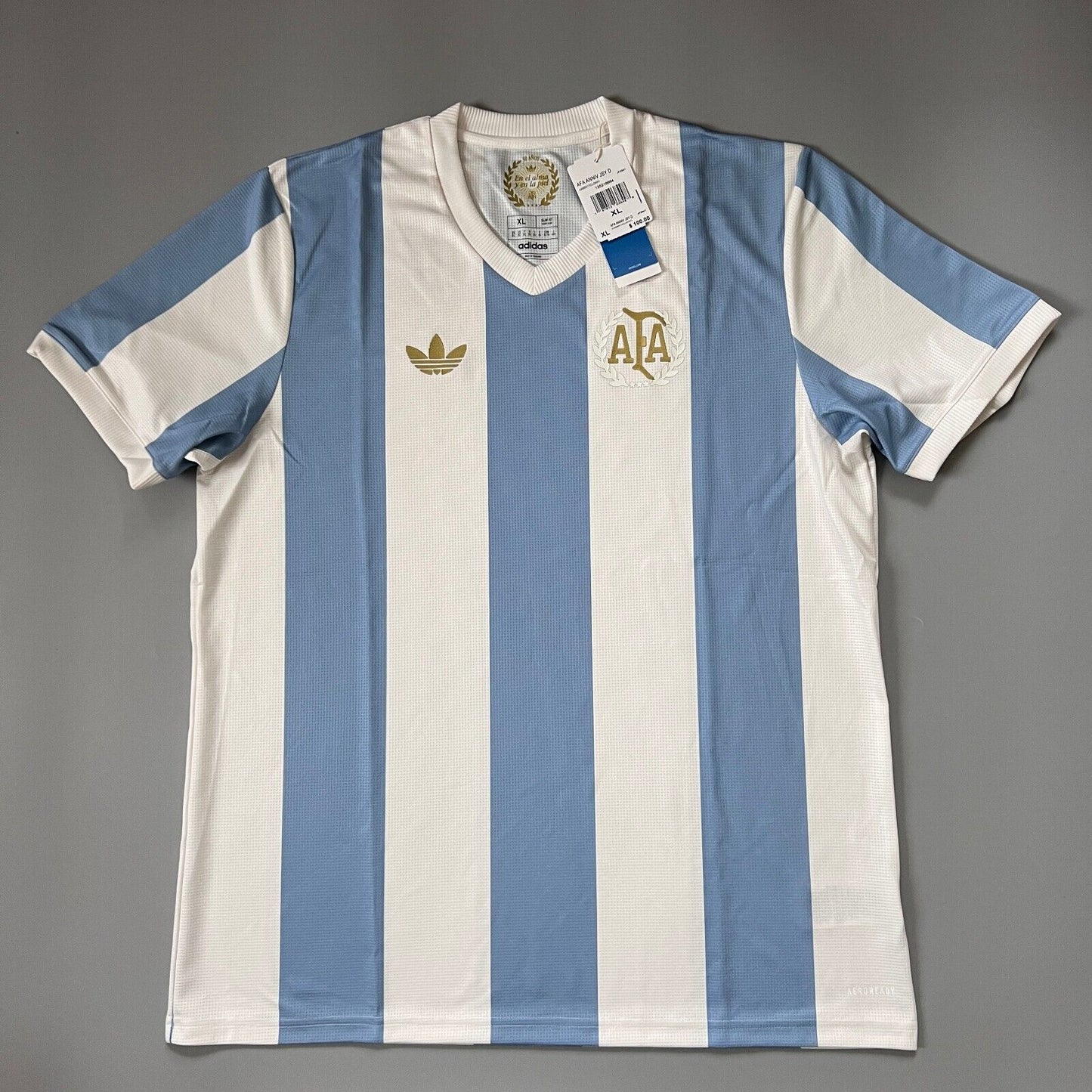Argentina Jersey Anniversary 2024 Soccer Shirt JF2641 Adidas Mens Size XL