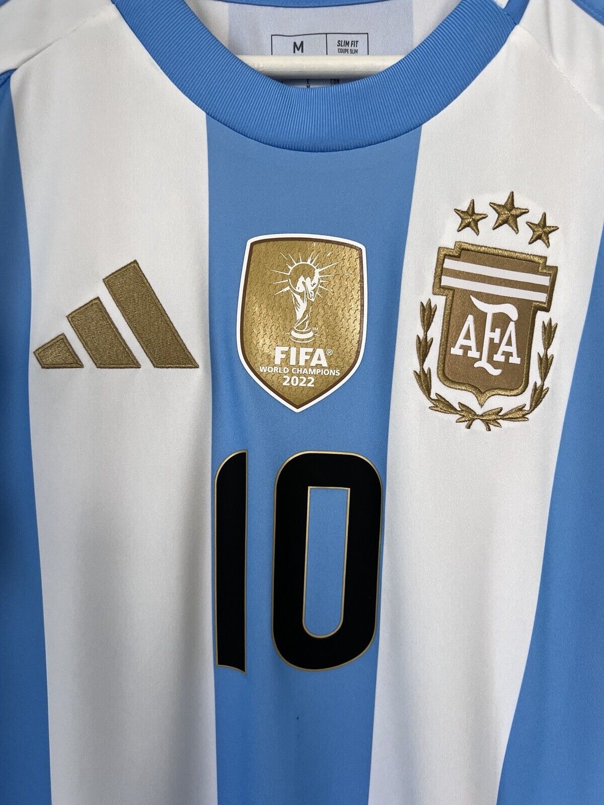 Messi Argentina Jersey 2024 Home Soccer Shirt IP8409 Adidas Mens Size M