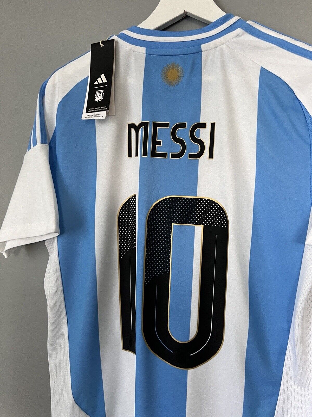 Messi Argentina Jersey 2024 Home Soccer Shirt IP8409 Adidas Mens Size M