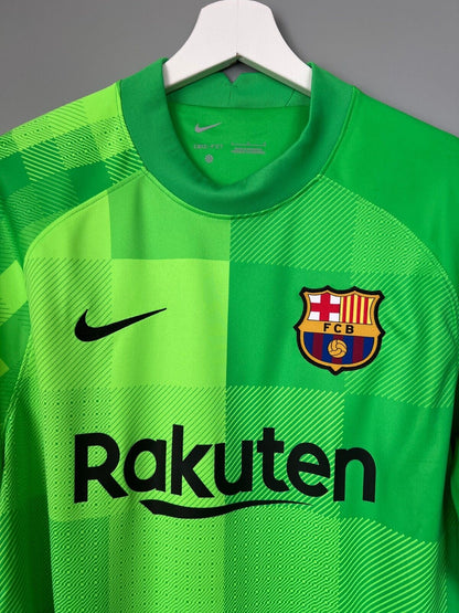 FC Barcelona Jersey 21/22 Goalkeeper Soccer Shirt CV7870-330 Nike Mens Size L