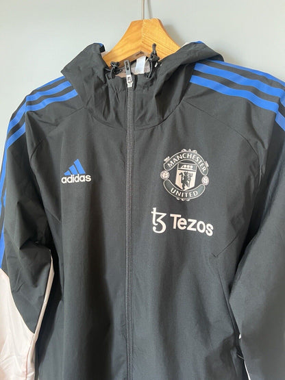 Manchester United All-Weather Jacket Adidas HT4288 Football Soccer Mens Size S
