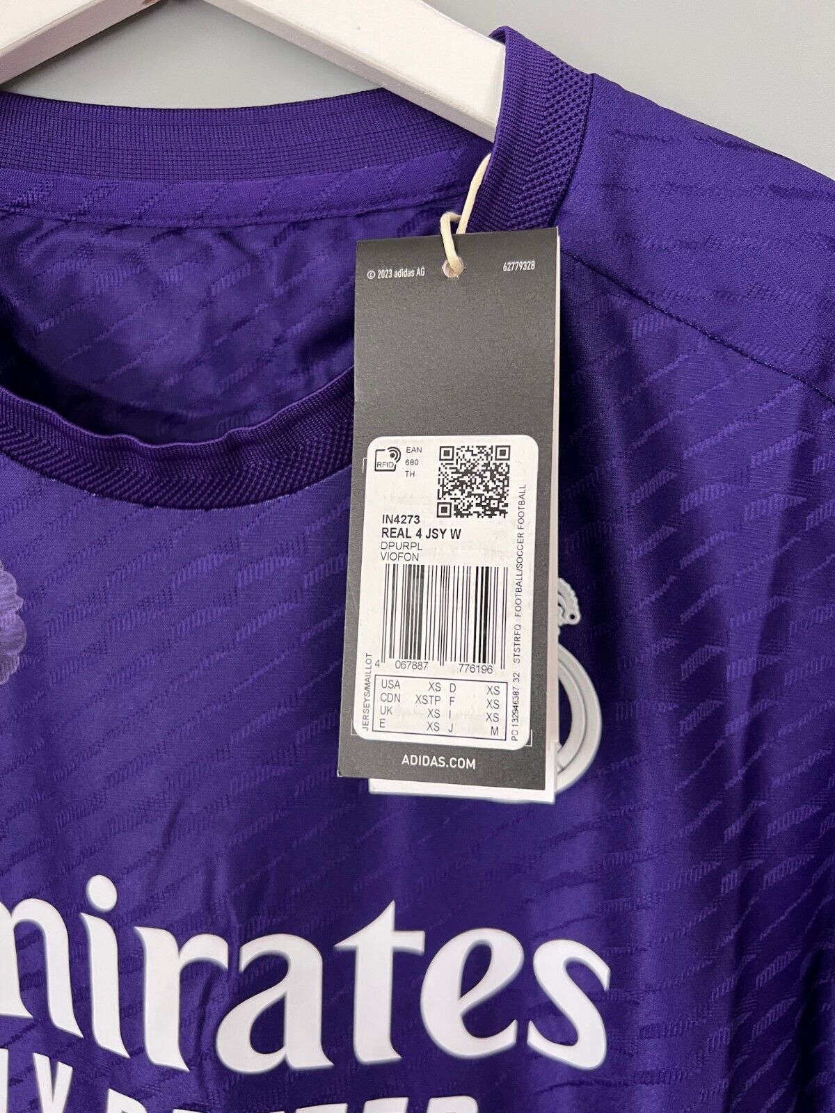 Real Madrid Jersey 23/24 Fourth Soccer Shirt IN4273 Adidas Y-3 Womens Size XS