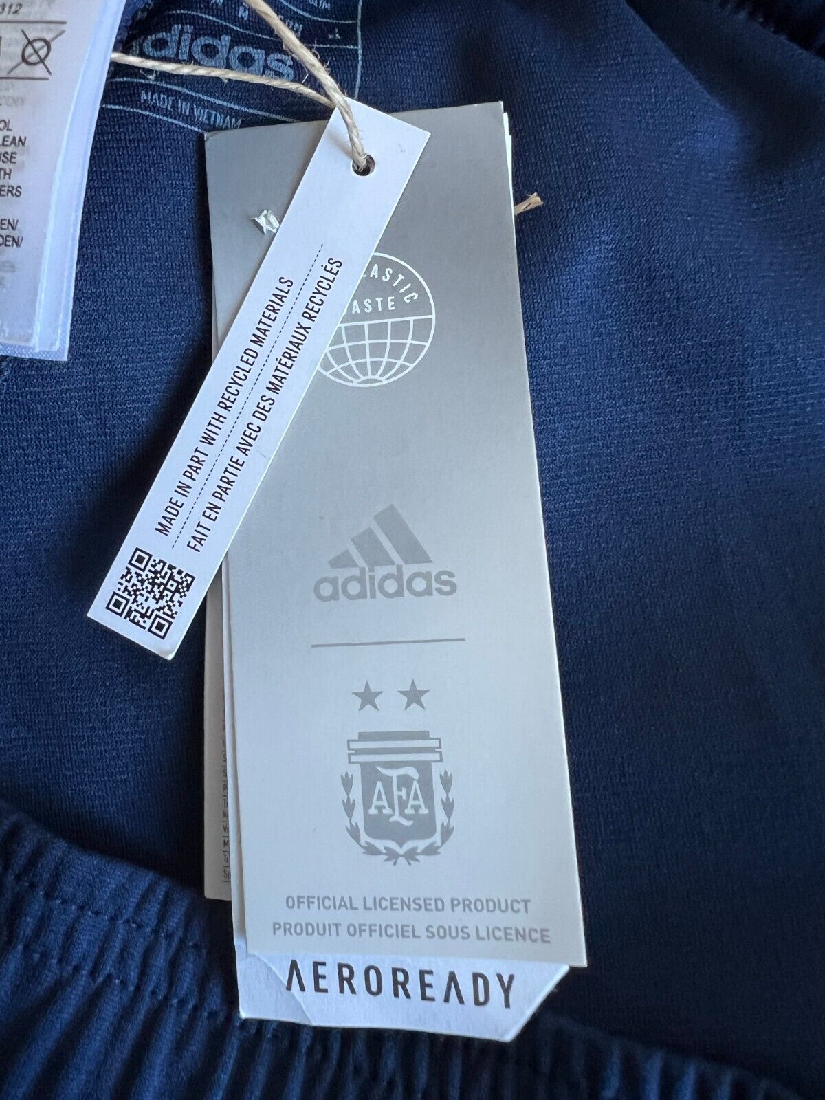 Argentina Tiro 23 Training Pants Blue Football Soccer Adidas HF3914 Mens Size M