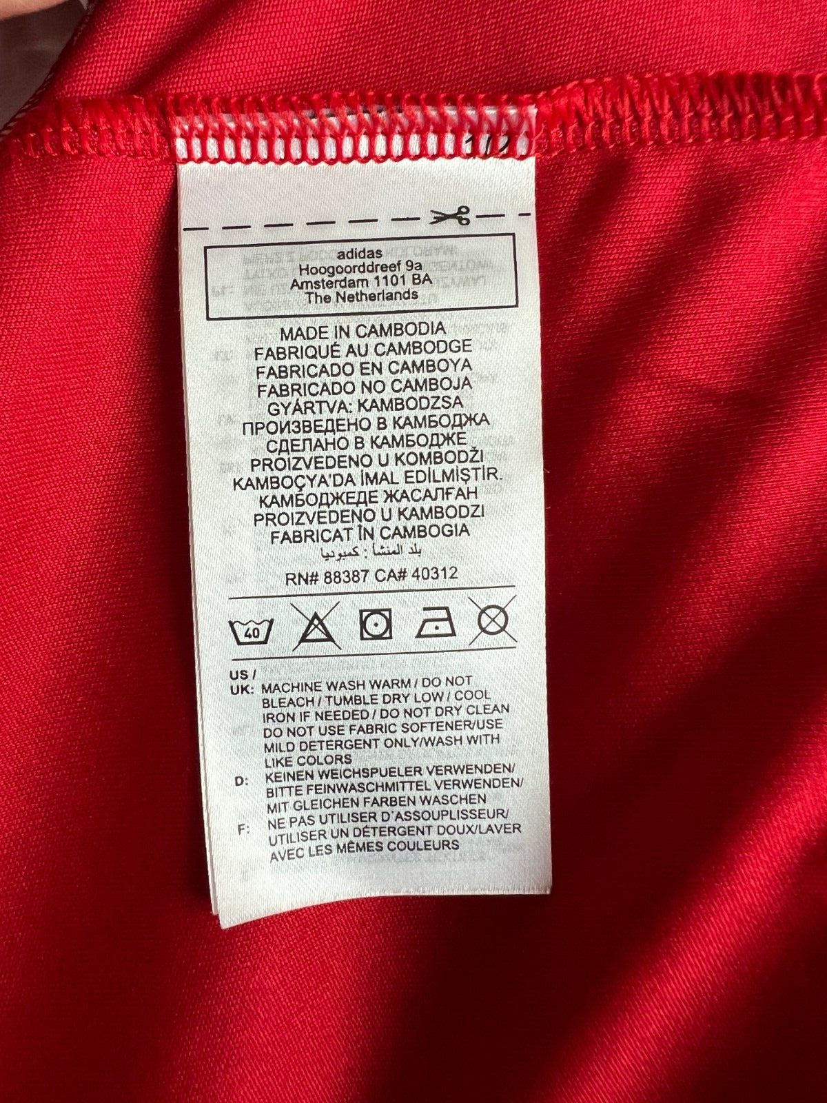 1. FC Union Berlin Jersey Training Soccer Football Shirt Adidas Size L Mens