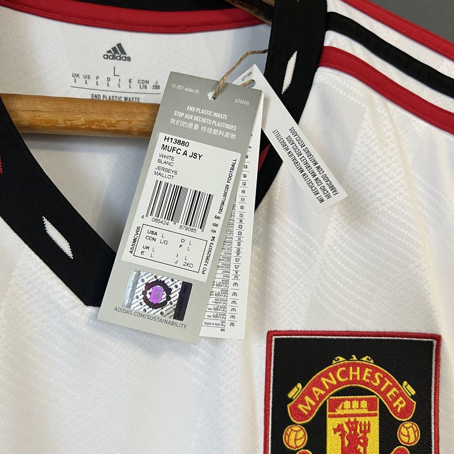 Manchester United Jersey 2022/23 Away Mens Adidas H13880 Football Shirt Large