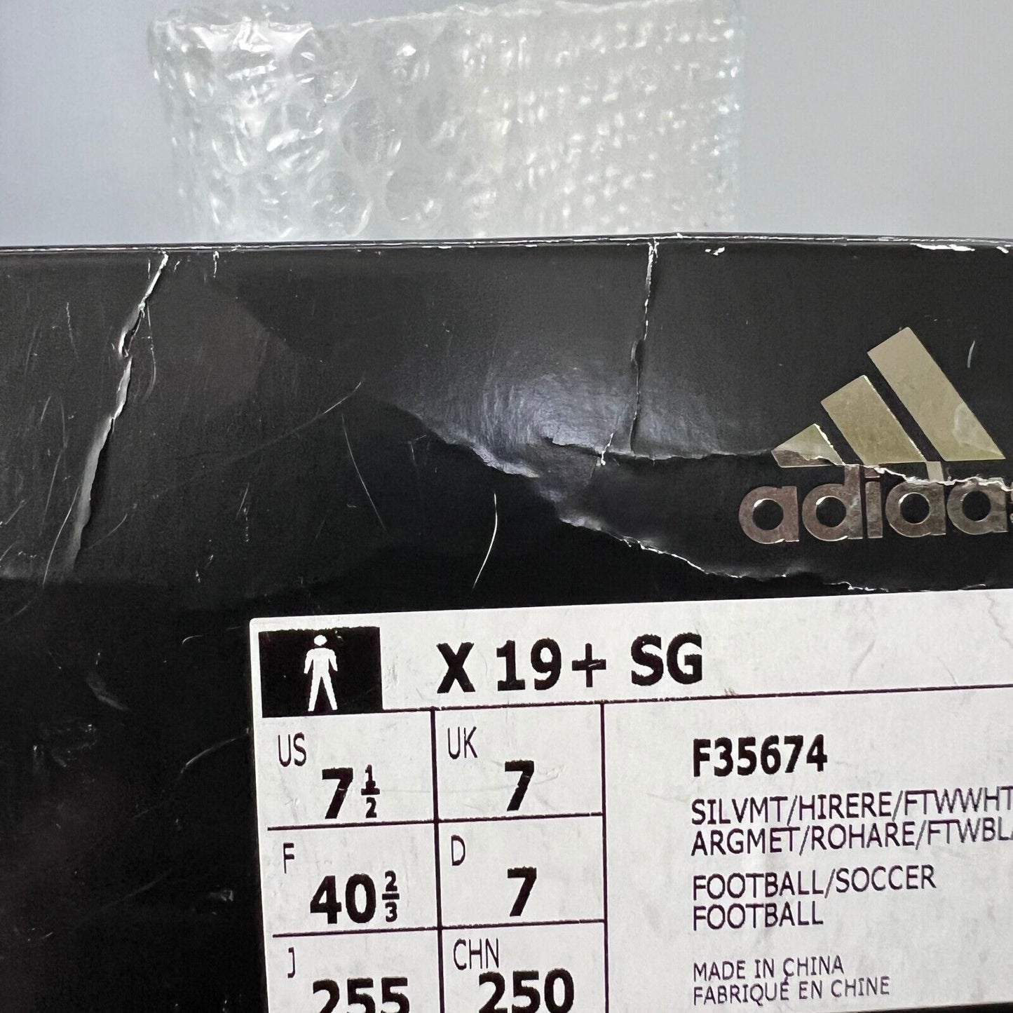 Adidas X 19+ SG Cleats Football Soccer Boots F35674 Mens Size US 7.5