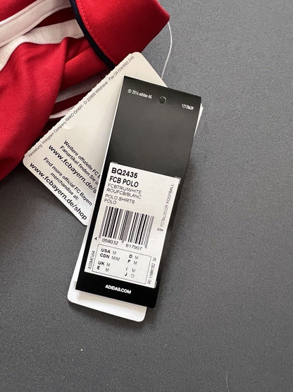 Bayern Munich Polo Jersey 2017-2018 Mens Soccer Shirt BQ2435 Adidas Size M