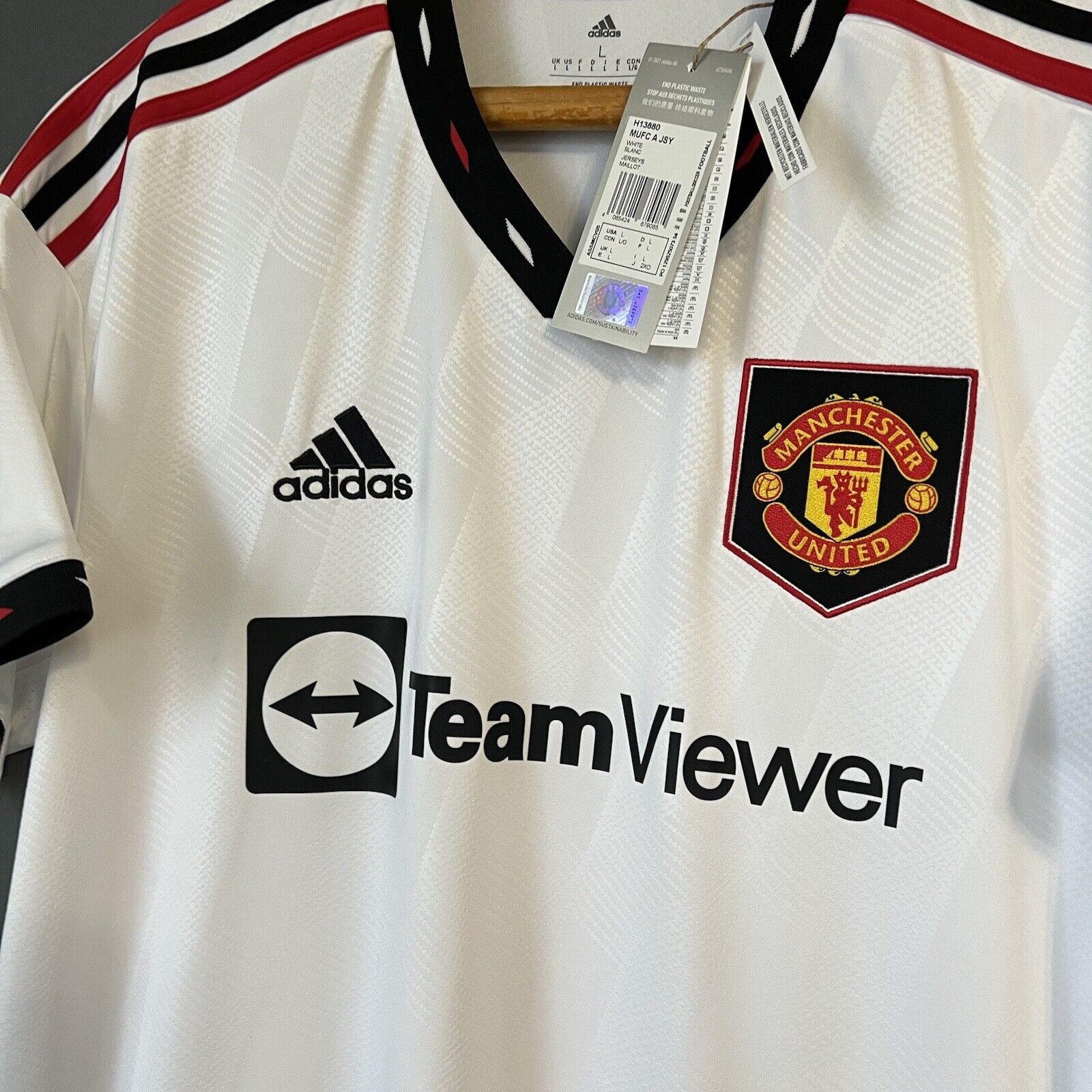 Manchester United Jersey 2022/23 Away Mens Adidas H13880 Football Shirt Large