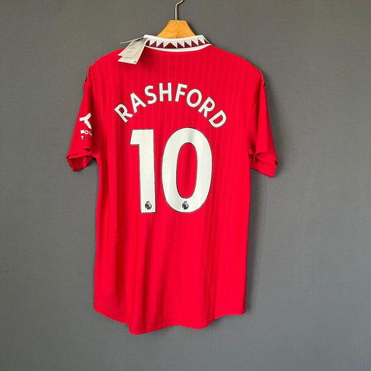Rashford Manchester United Jersey 2023 Home Authentic Adidas Soccer Shirt Size M