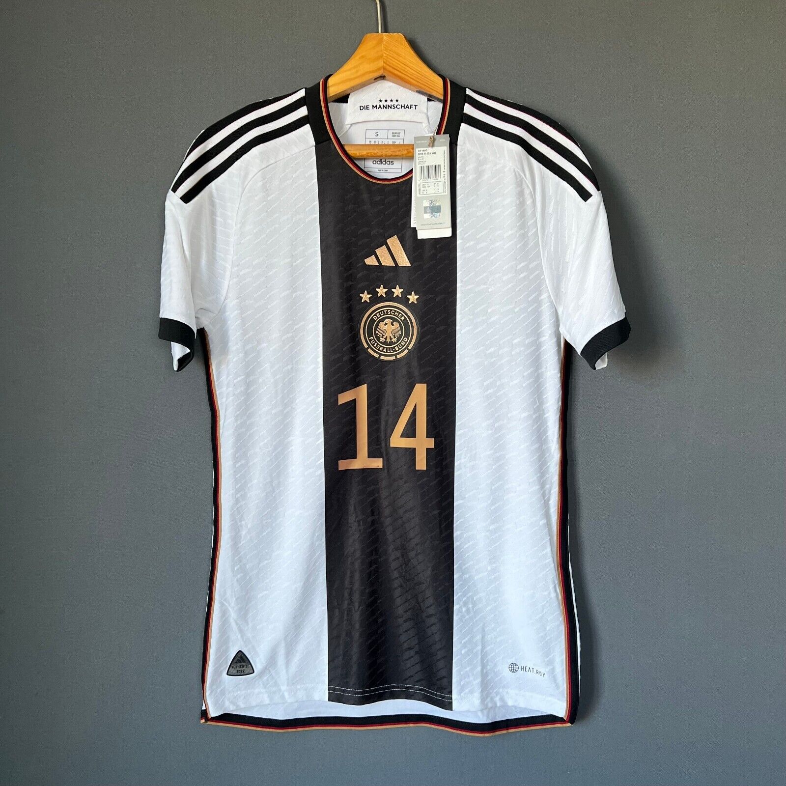 Musiala Germany Jersey 2022 Home Authentic Small Mens Football Shirt Adidas