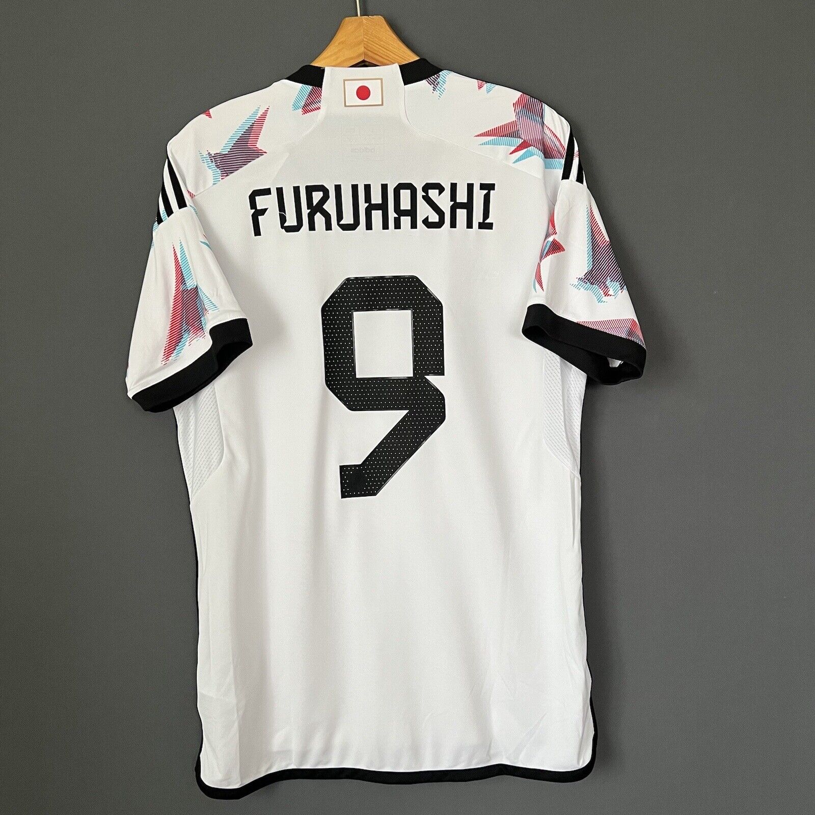 Furuhashi Japan Jersey 2022 Away Large Mens Soccer Shirt World Cup Adidas
