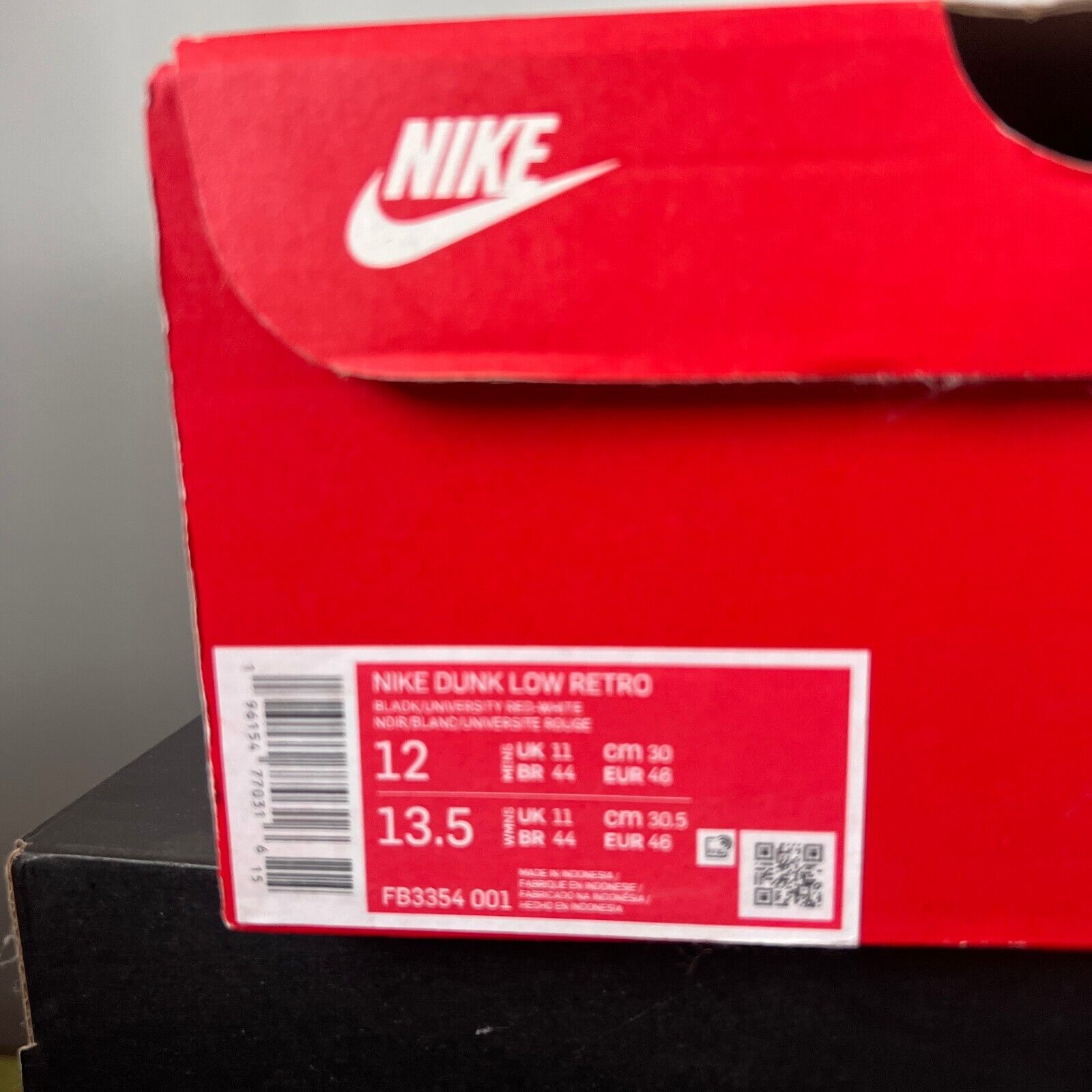 Nike Dunk Low Retro Red Swoosh Panda FB3354-001 Mens New