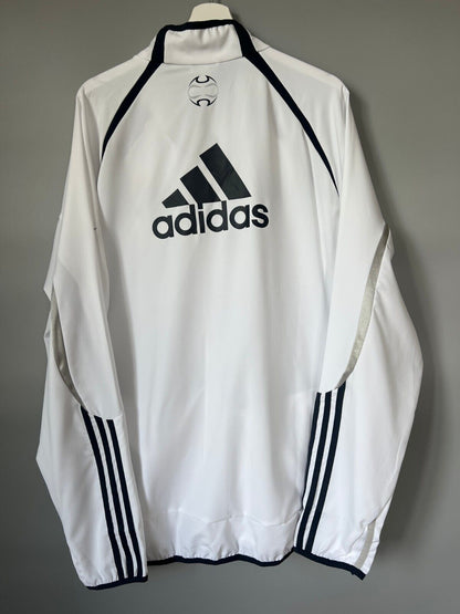 Real Madrid Teamgeist Jacket 2006x2021 White Soccer Adidas HA2537 Mens Size 2XL