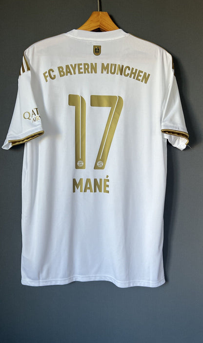 Bayern Munich Jersey 2022-2023 Away Large Mens Soccer Shirt Adidas Mane #17