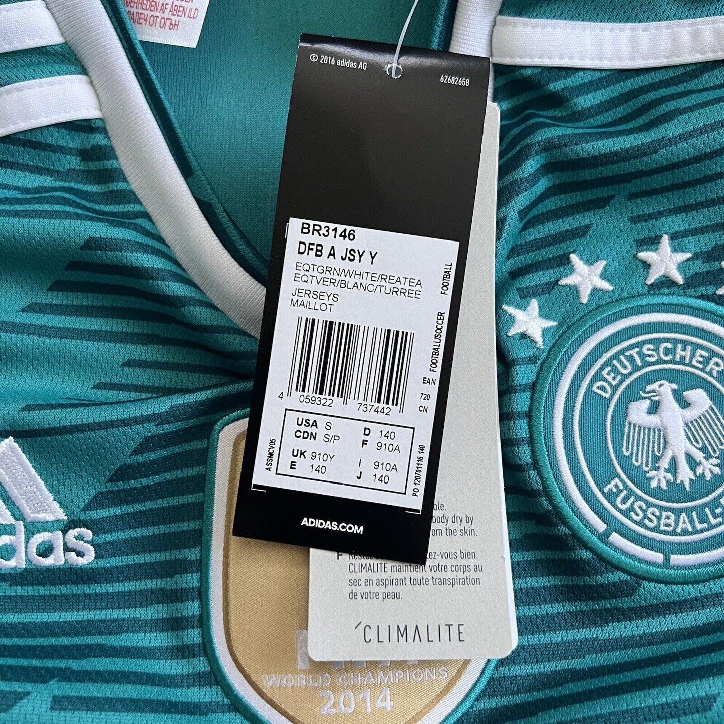 Draxler Germany Jersey 2018 2019 Away Size S Boys Football Shirt Trikot Adidas
