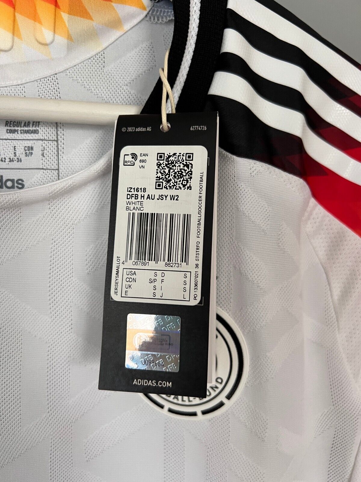 Germany Jersey 2024 Home HEAT.RDY Soccer Football Adidas IZ1618 Womens Size S